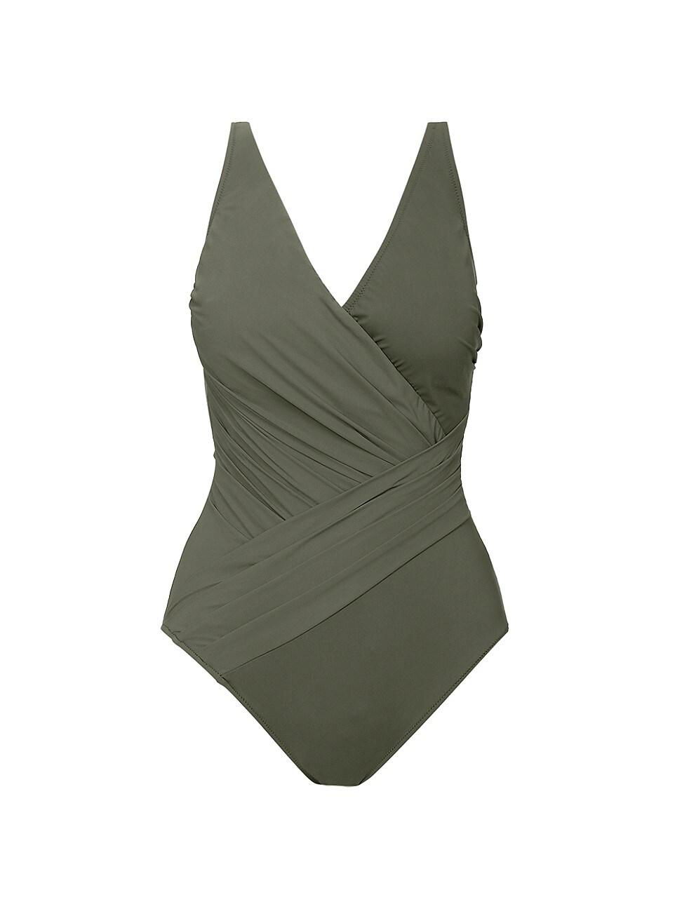 Womens Ruched One-Piece Swimsuit Product Image