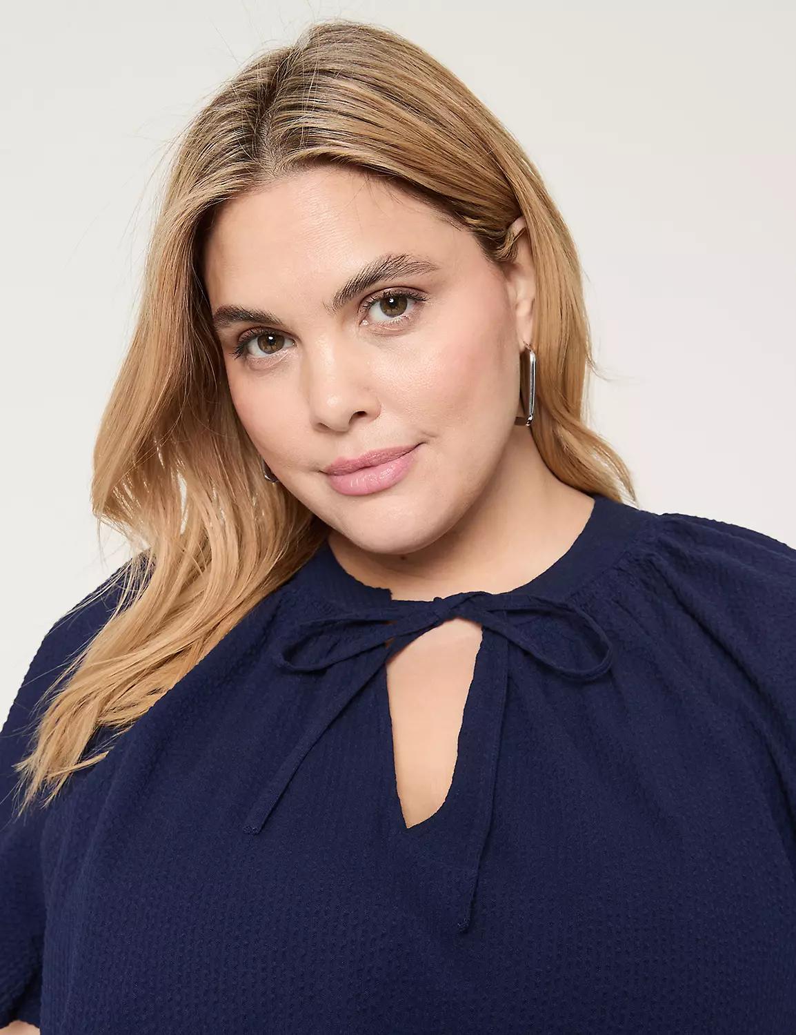 Swing Flutter-Sleeve Popover Blouse Product Image