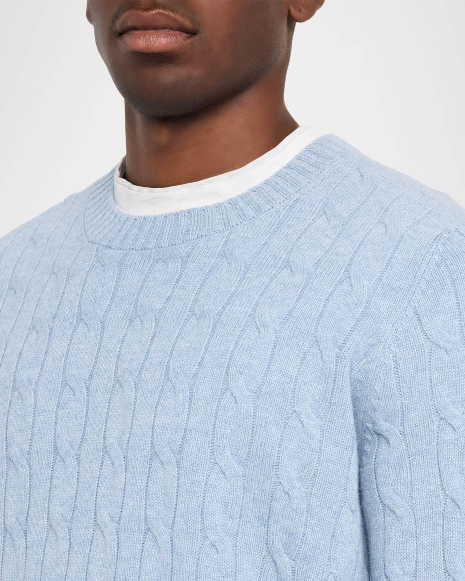 Men's Cashmere Cable Knit Crewneck Sweater Product Image