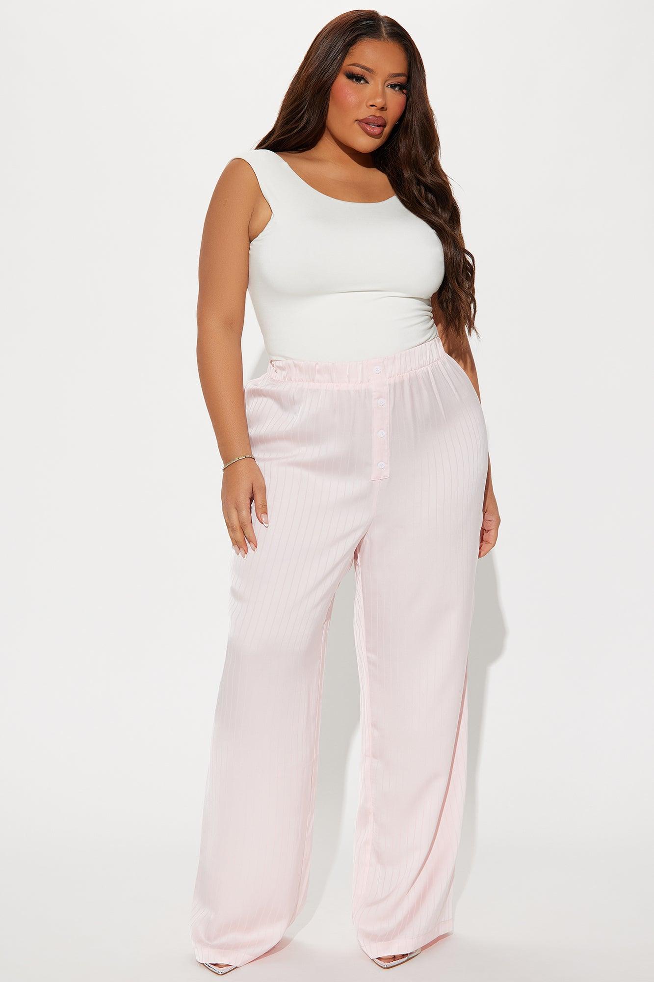 Mia Satin Boxer Pant - Pink Product Image