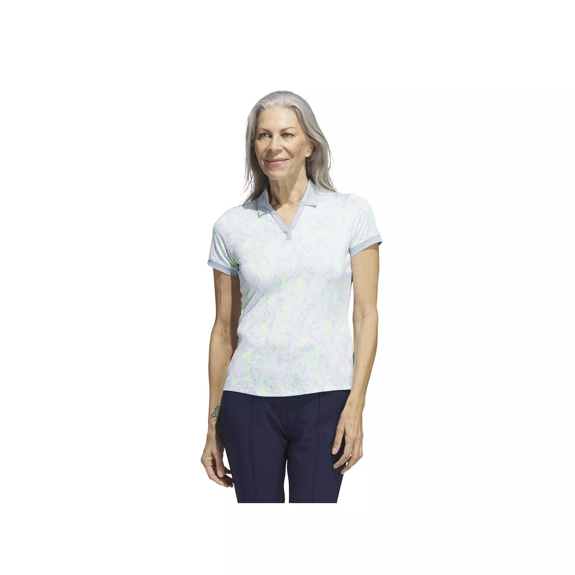 Women's adidas Jacquard Golf Polo Shirt, Size: Small, White Product Image