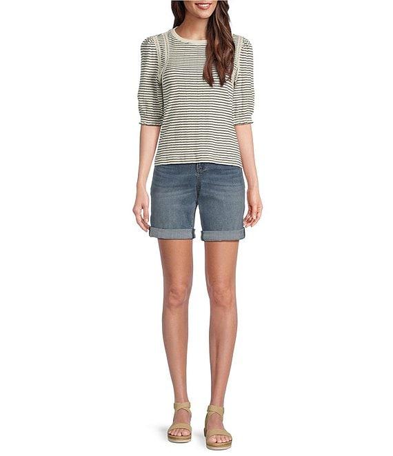 NYDJ Diana Stretch Denim Relaxed Fit Shorts Product Image