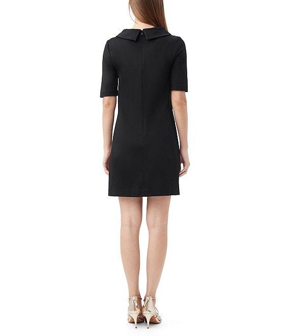 Trina Turk Maleko 2 Ponte Mock Neck Short Sleeve Pocketed Sheath Dress Product Image