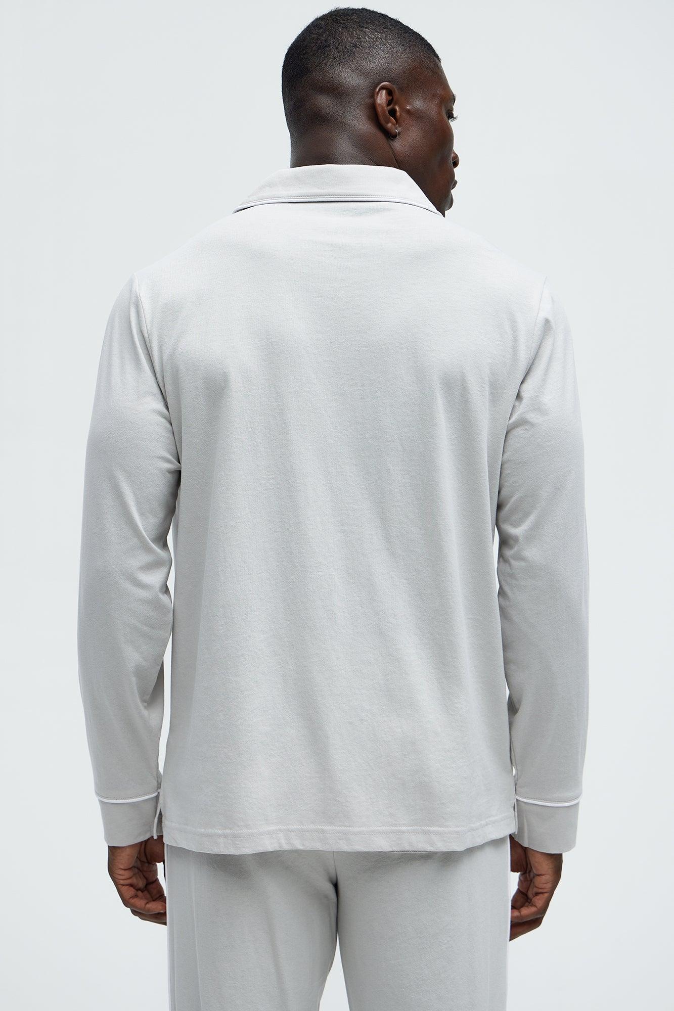 Modern Relaxed Pajama Long Sleeve - Grey Product Image