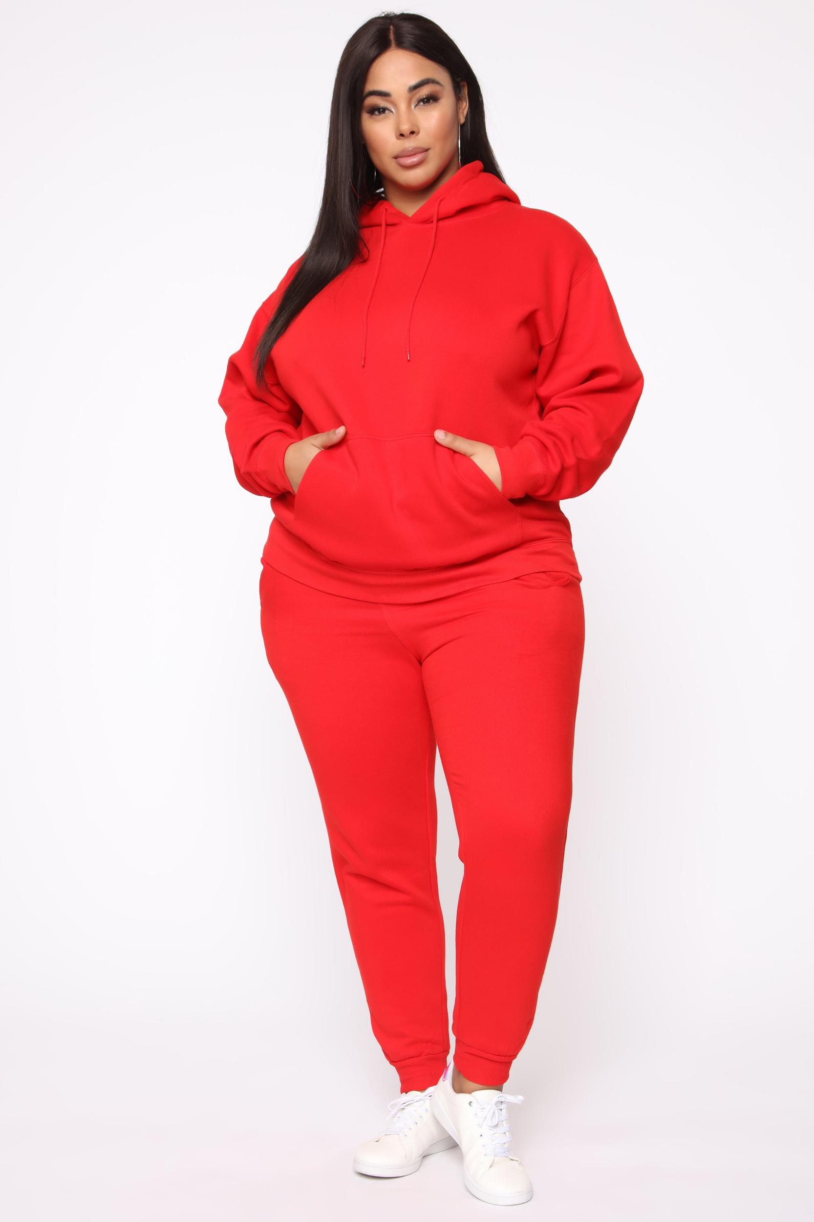 Stole Your Boyfriend's Oversized Jogger - Red Product Image