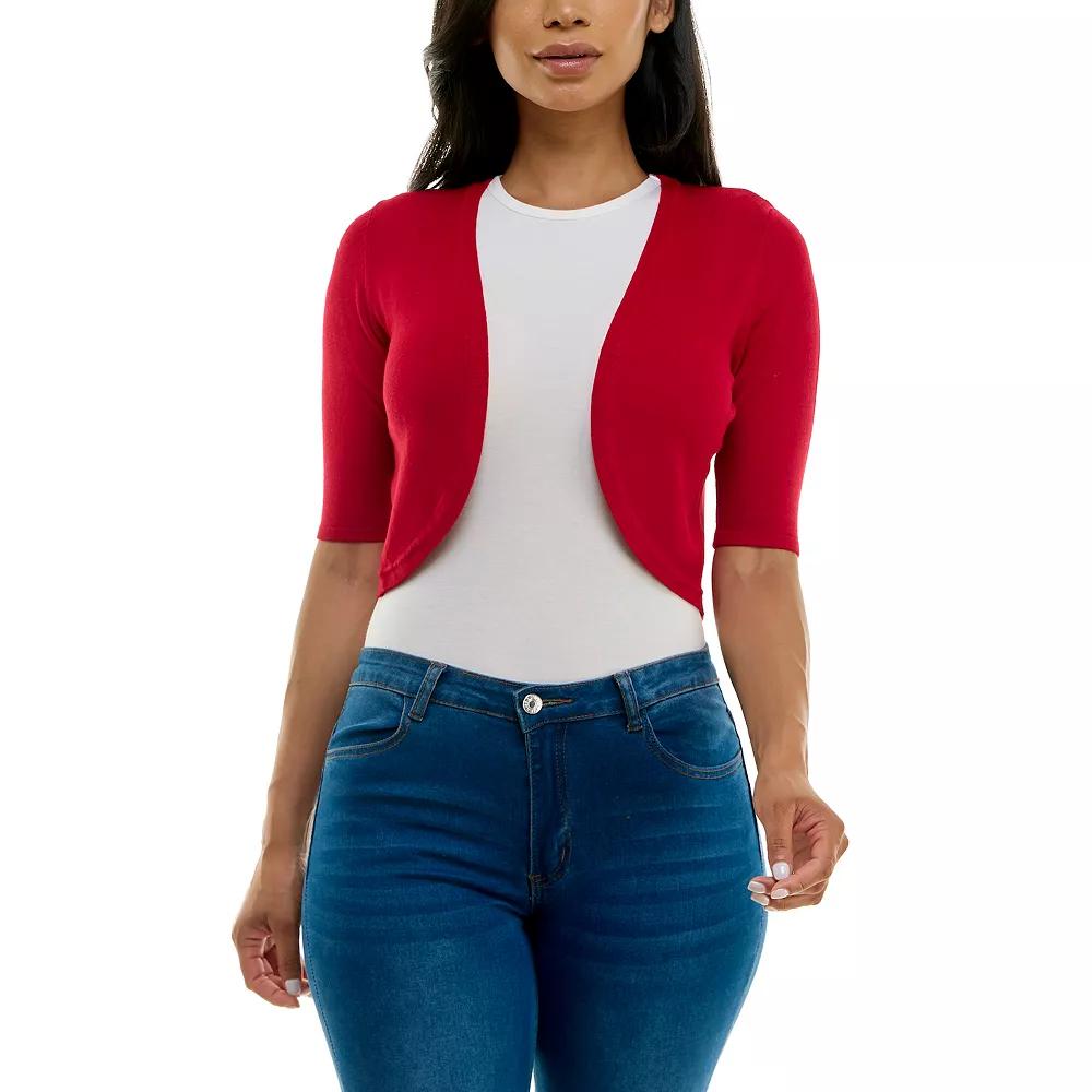 Women's Nina Leonard Curved Edge Bolero,  Product Image