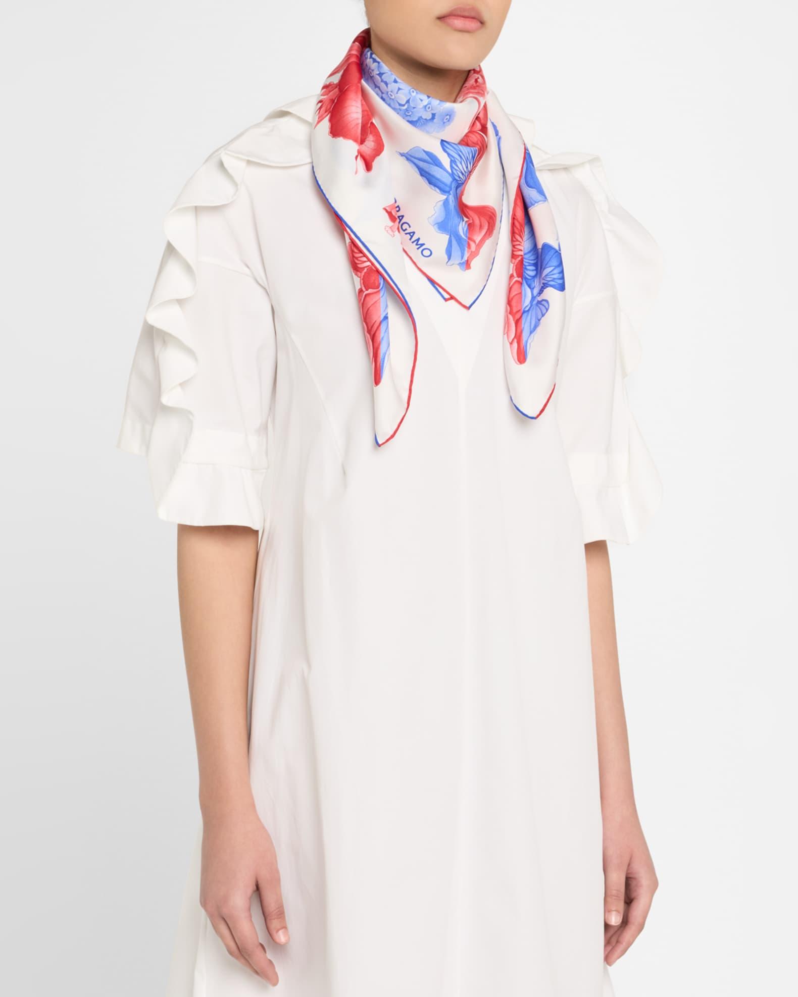 Ortensie Printed Silk Scarf Product Image