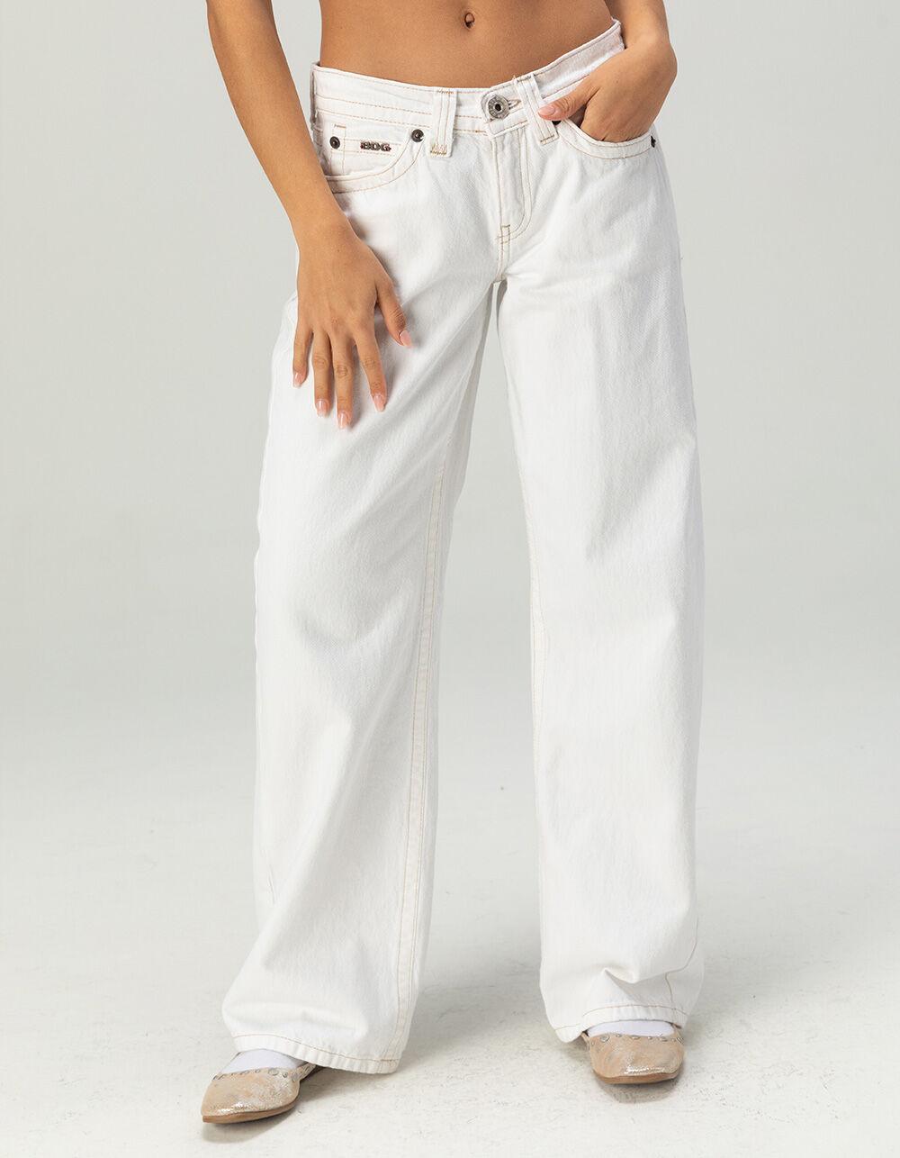 BDG Urban Outfitters Kayla Low Rise Slouchy Womens Boyfriend Jeans - WHITE Product Image