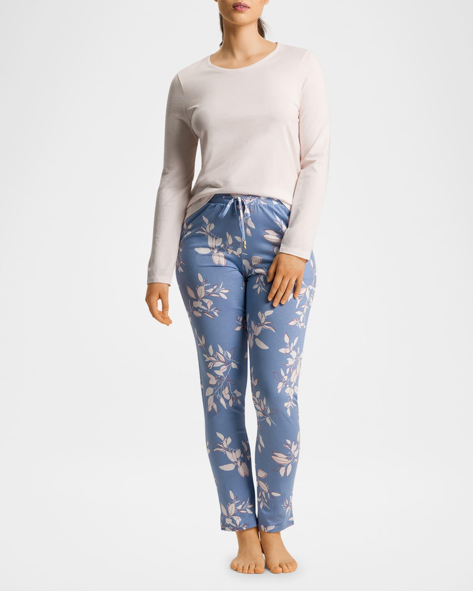 Botanical-Print Lounge Pants Product Image
