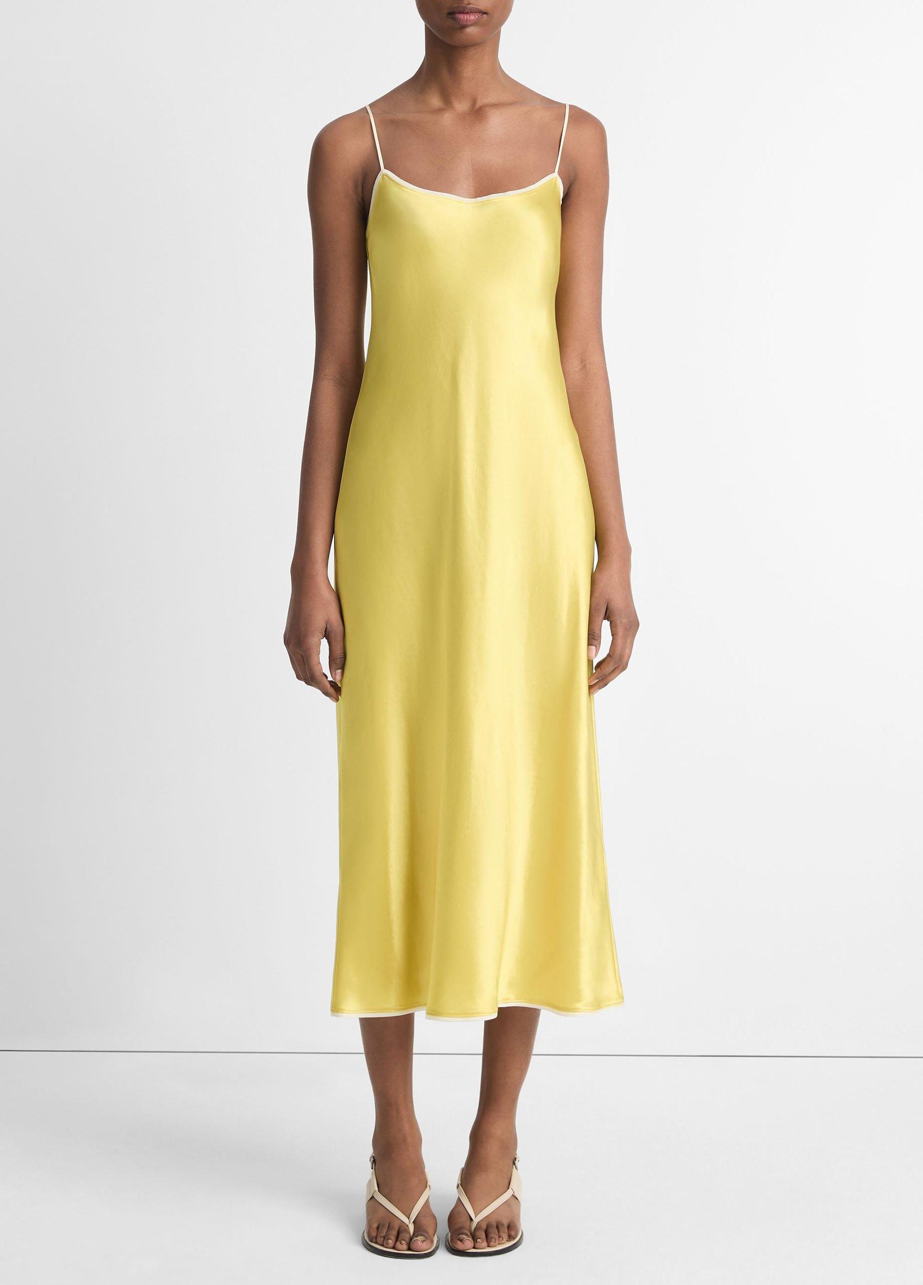 Satin Tipped Slip Dress Product Image
