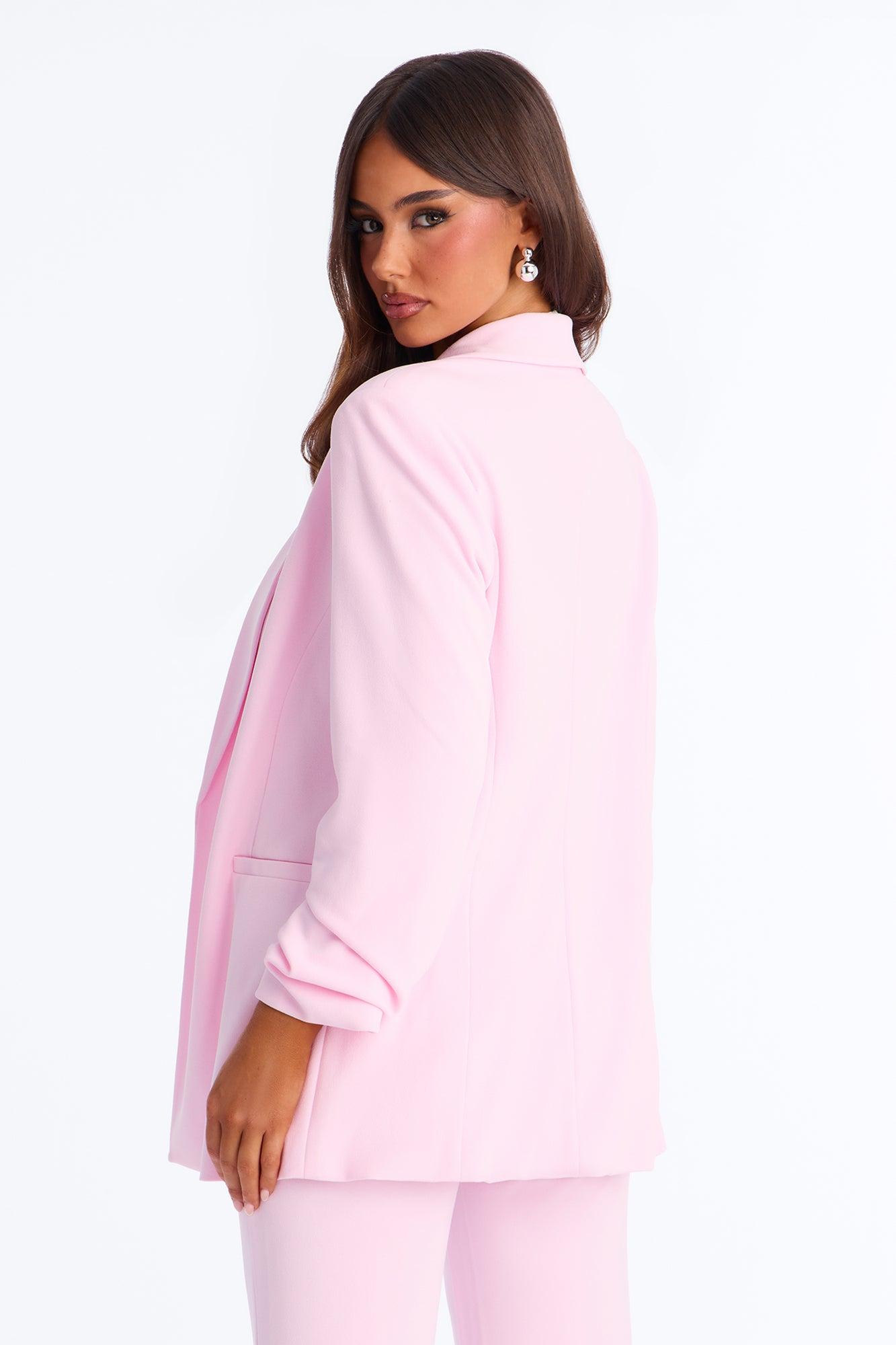The Celine Blazer - Light Pink Female Product Image
