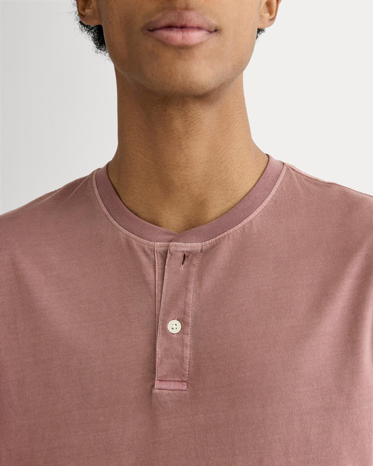 The Essential Organic Garment-Dyed Henley Product Image
