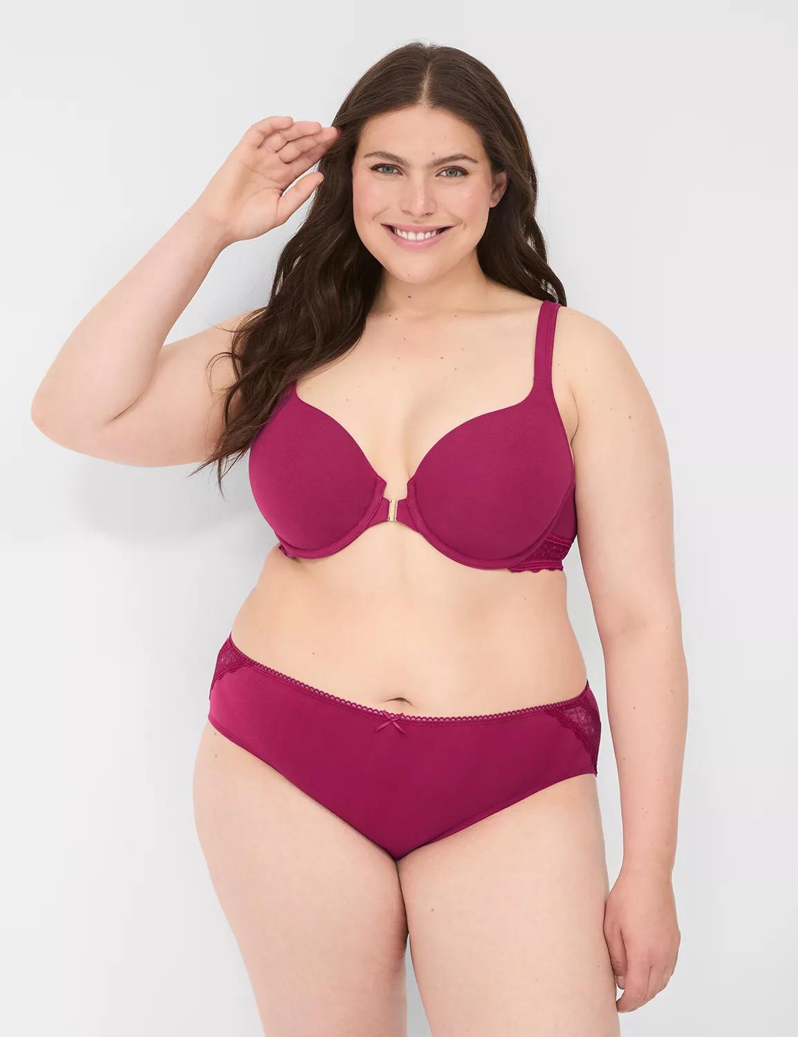 Cotton Hipster Panty with Lace-Trimmed Back Product Image