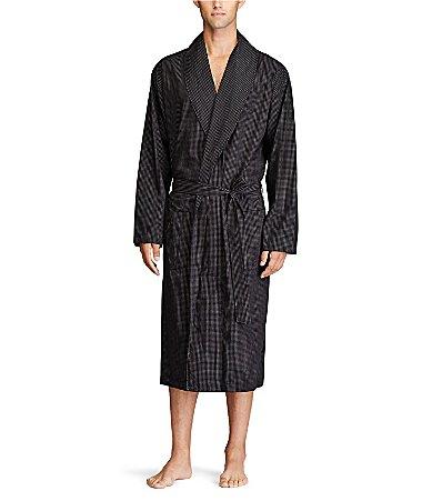 Polo Ralph Lauren Cotton Check Shawl Collar Robe Product Image