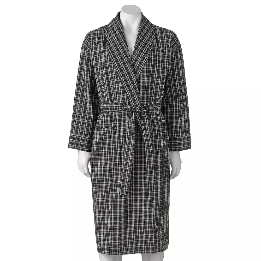 Men's Hanes® Lightweight Woven Shawl Robe,  Product Image