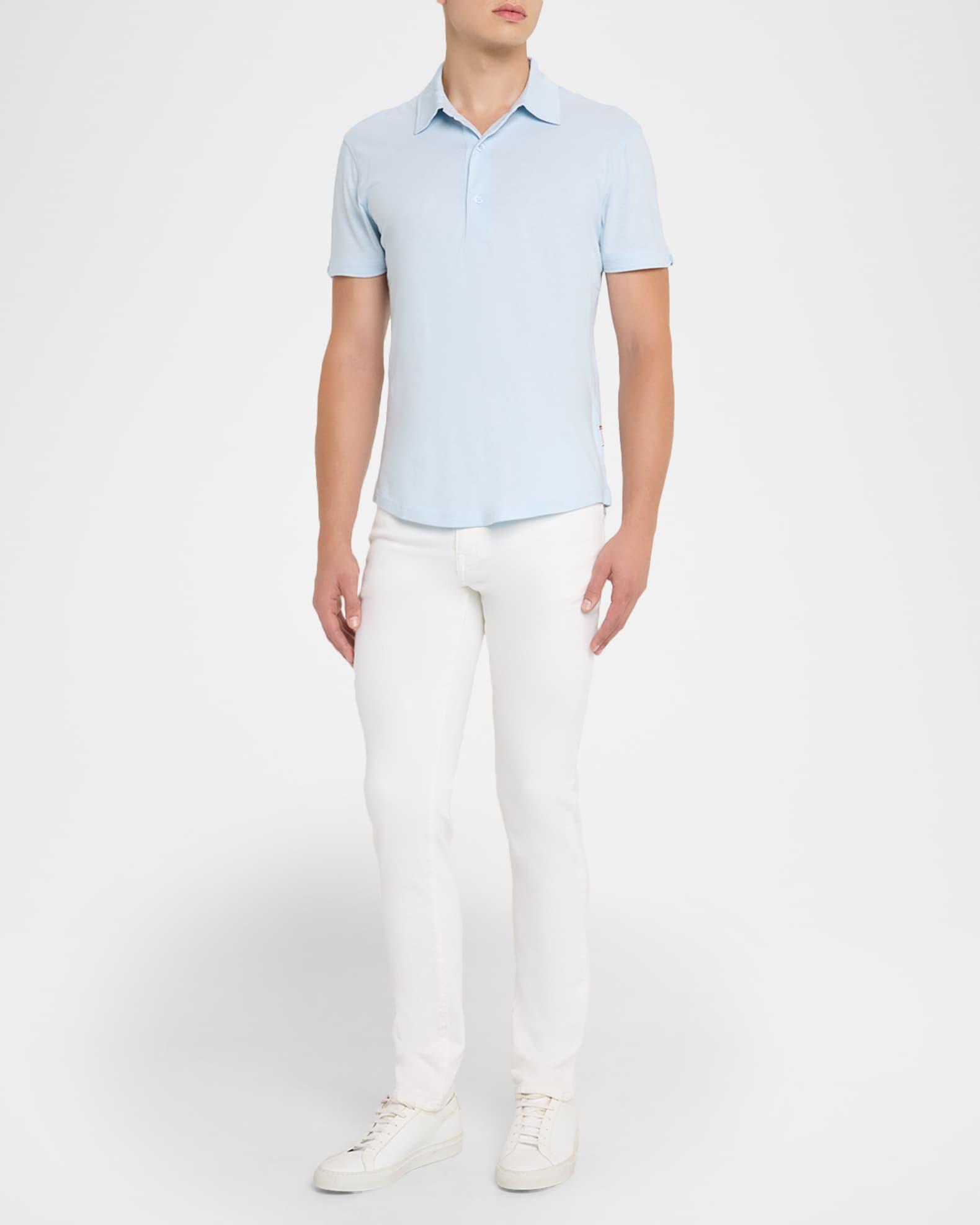 Men's Sebastian Tailored Fit Cotton and Silk Polo Shirt Product Image