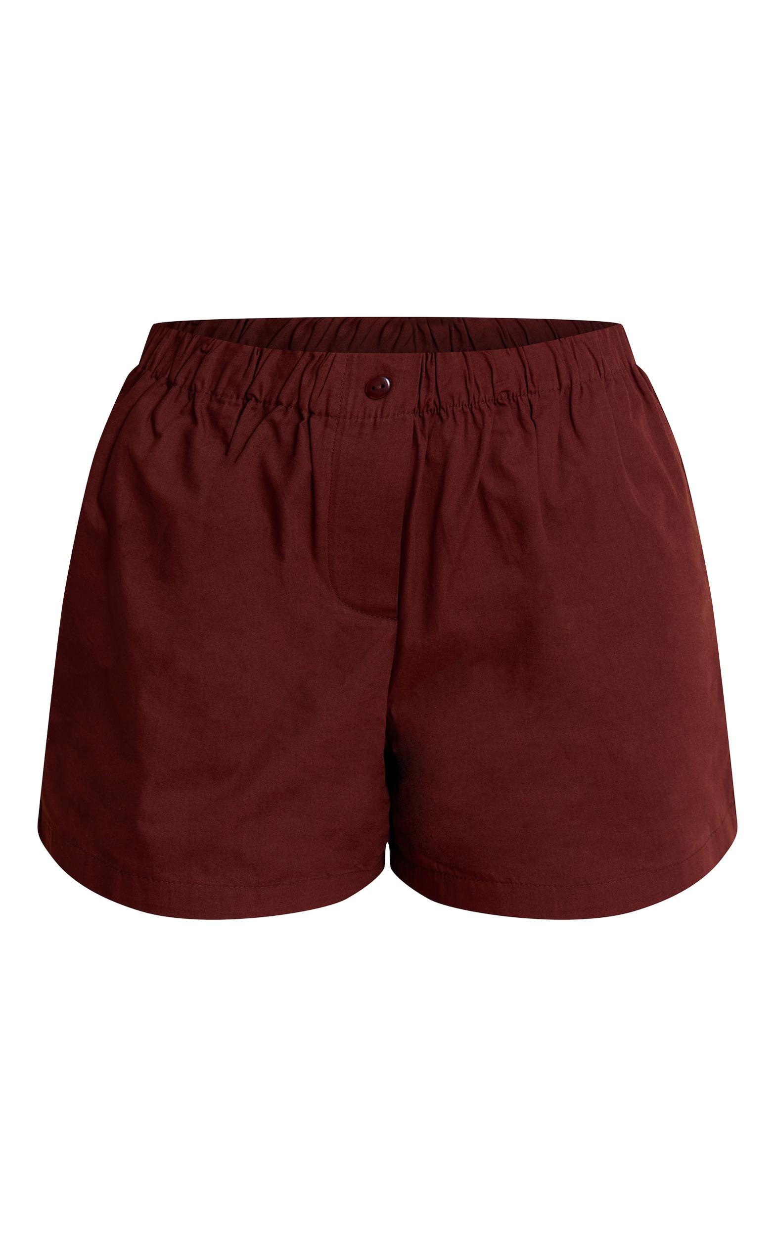  Chocolate Poplin Floaty Shorts Product Image