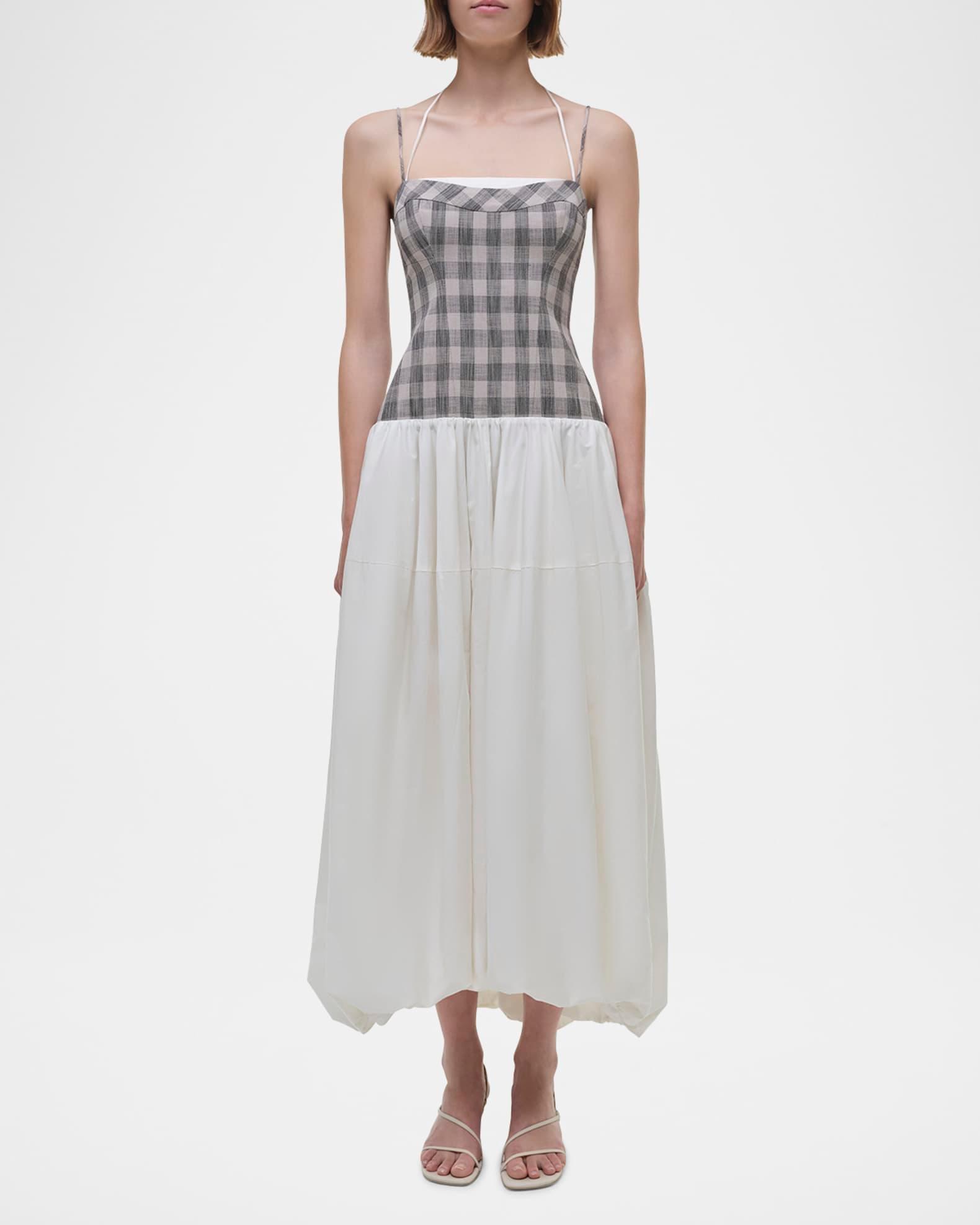 Pfeiffer Drop-Waist Bubble Midi Dress Product Image