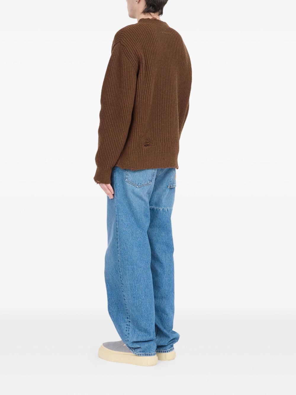 ribbed V-neck sweater Product Image