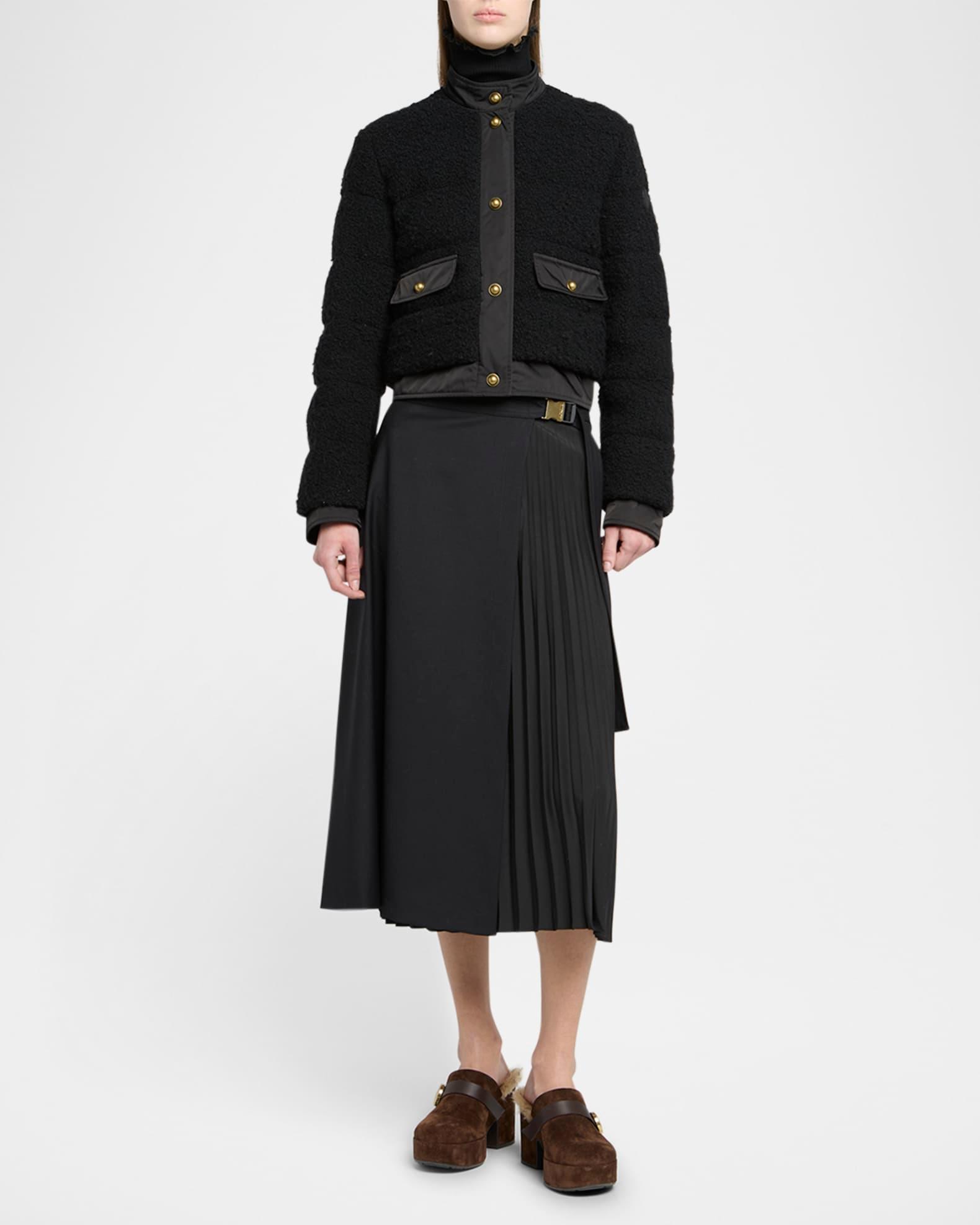 Pleated Midi Wrap Skirt Product Image