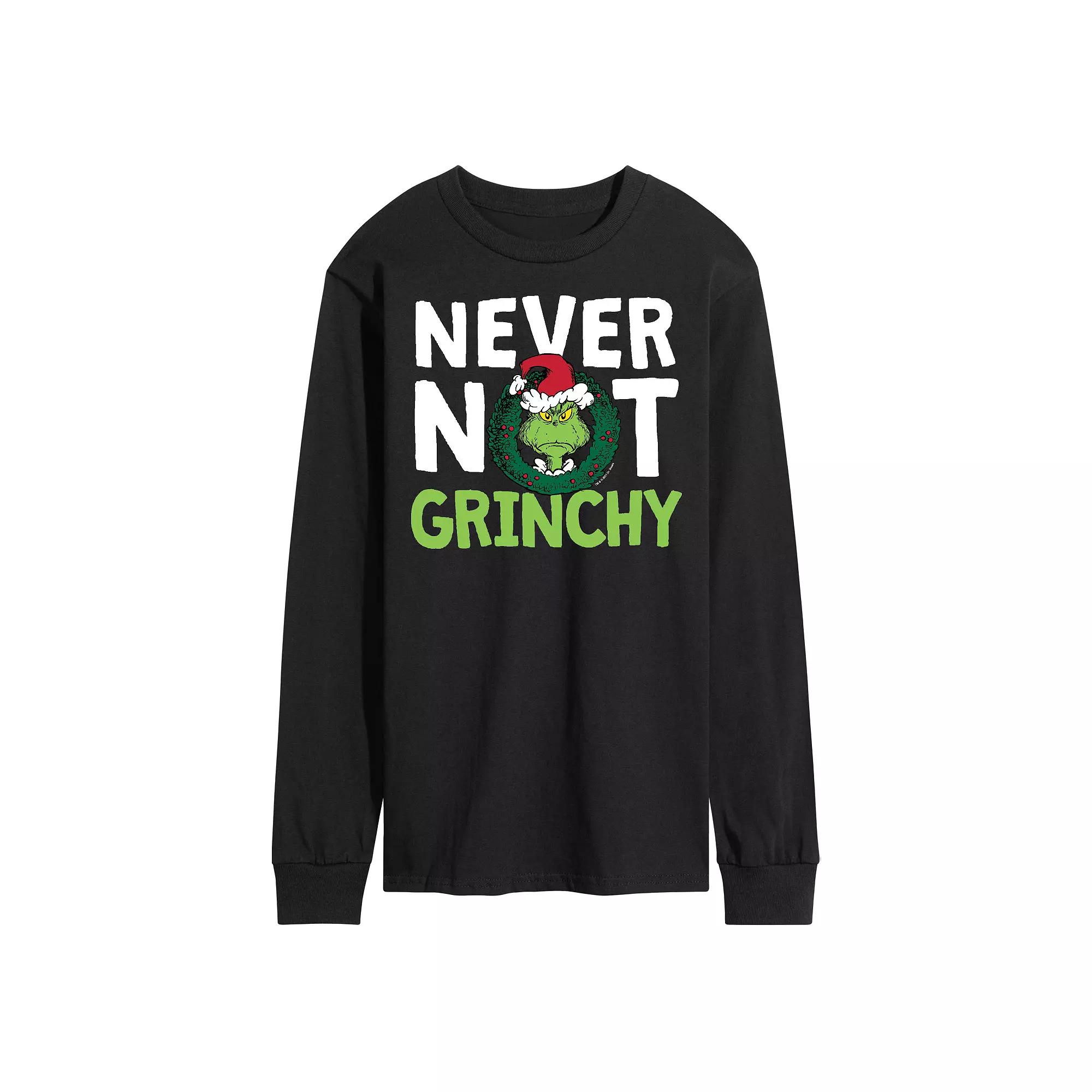 Men's Dr. Seuss Grinch Never Not Grinchy Long Sleeve Tee,  Product Image