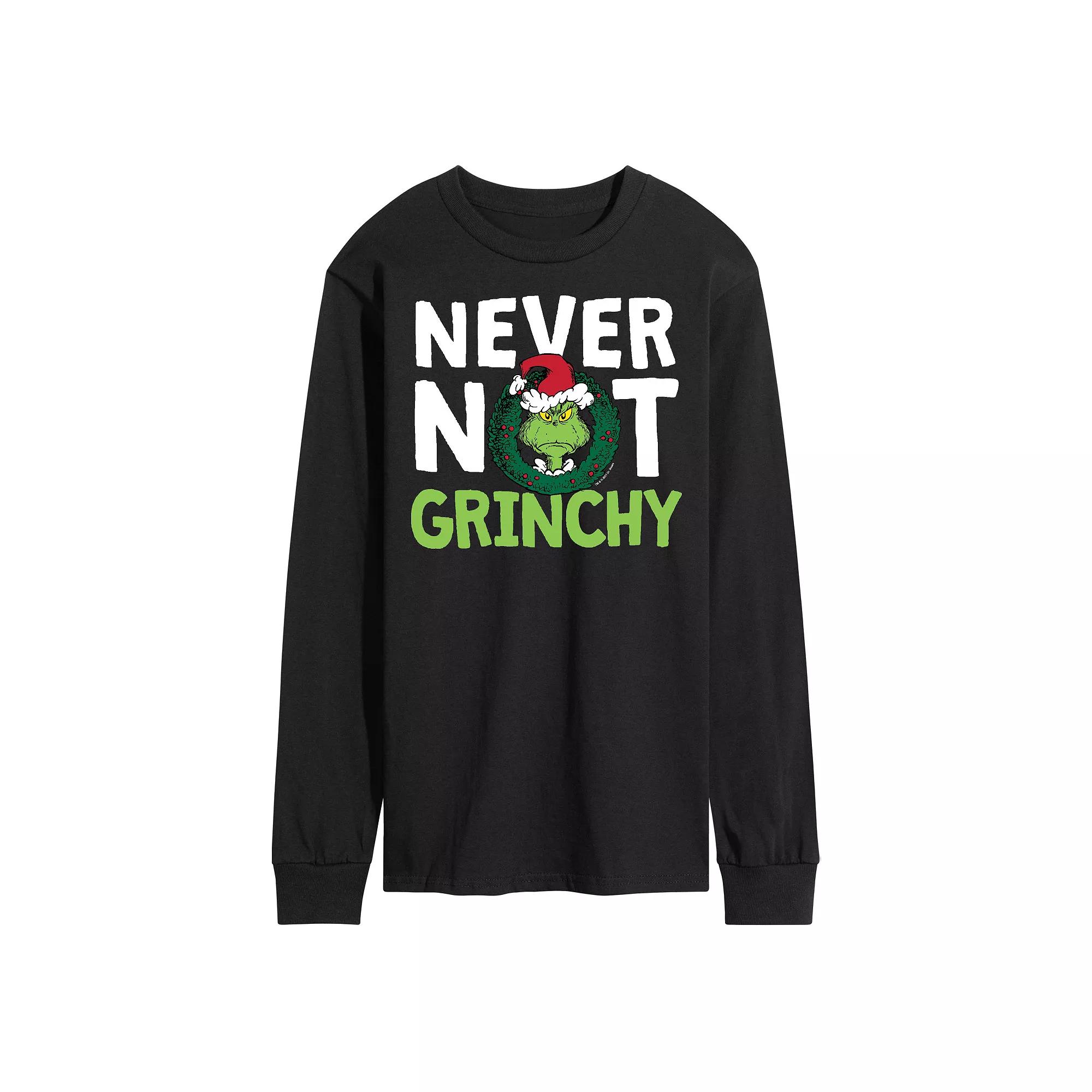 Men's Dr. Seuss Grinch Never Not Grinchy Long Sleeve Tee,  Product Image