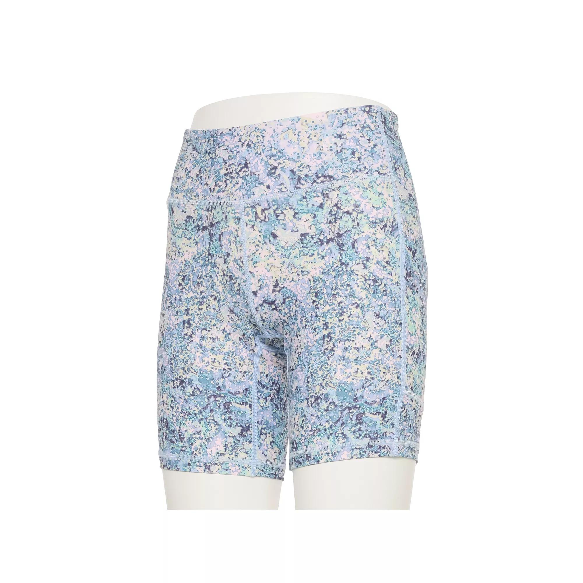 Women's Tek Gear® Adaptive Ultrastretch Bike Shorts, Size: Small, Blue Spots Product Image