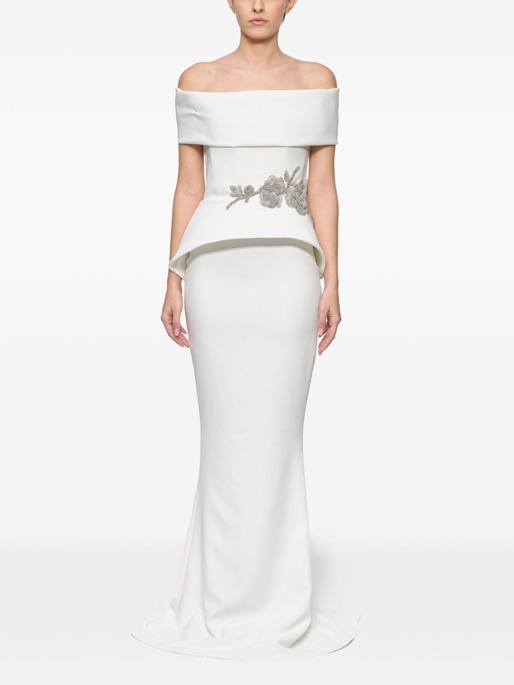 peplum-waist gown Product Image