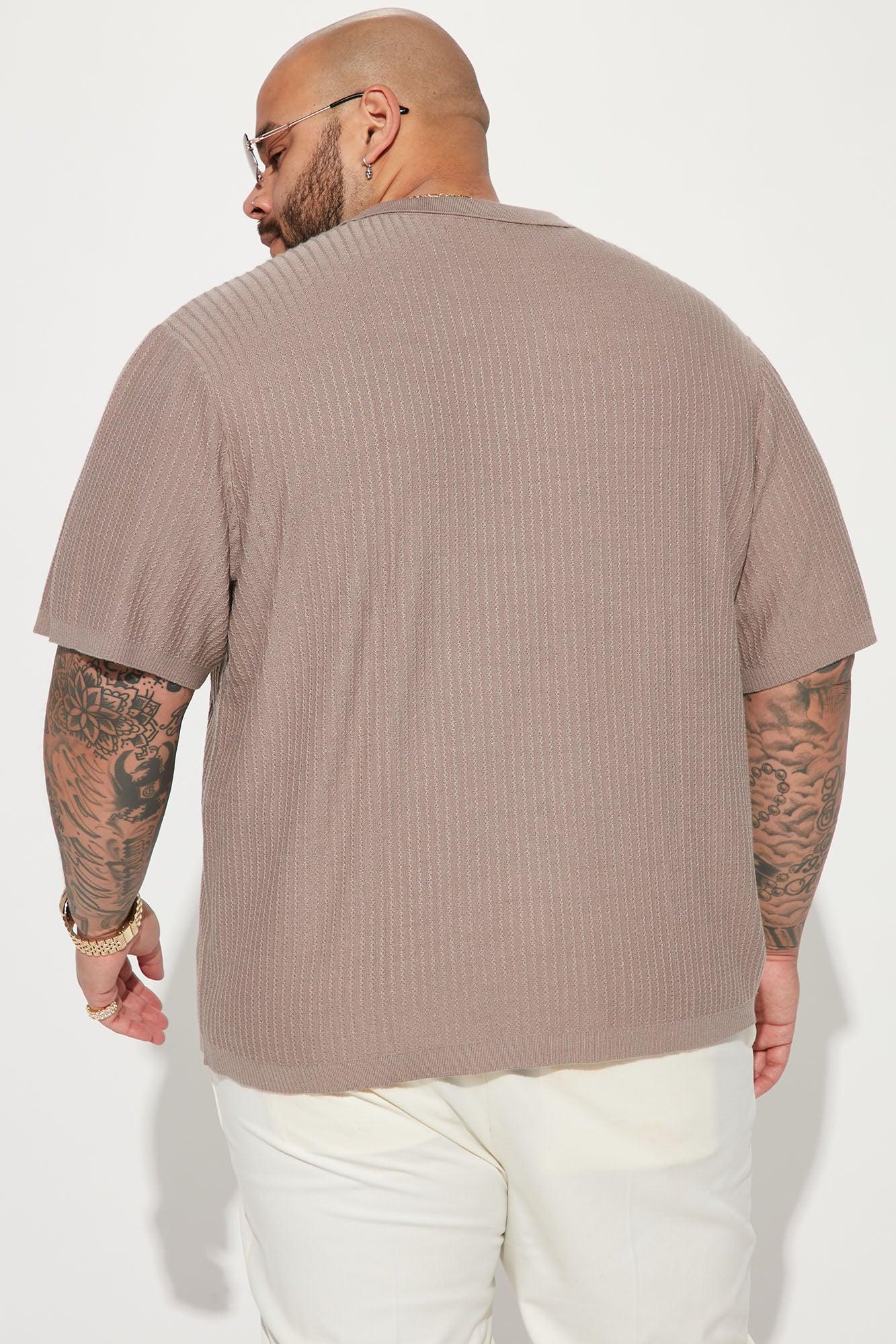 Coastal Knit Short Sleeve Shirt - Sand Product Image