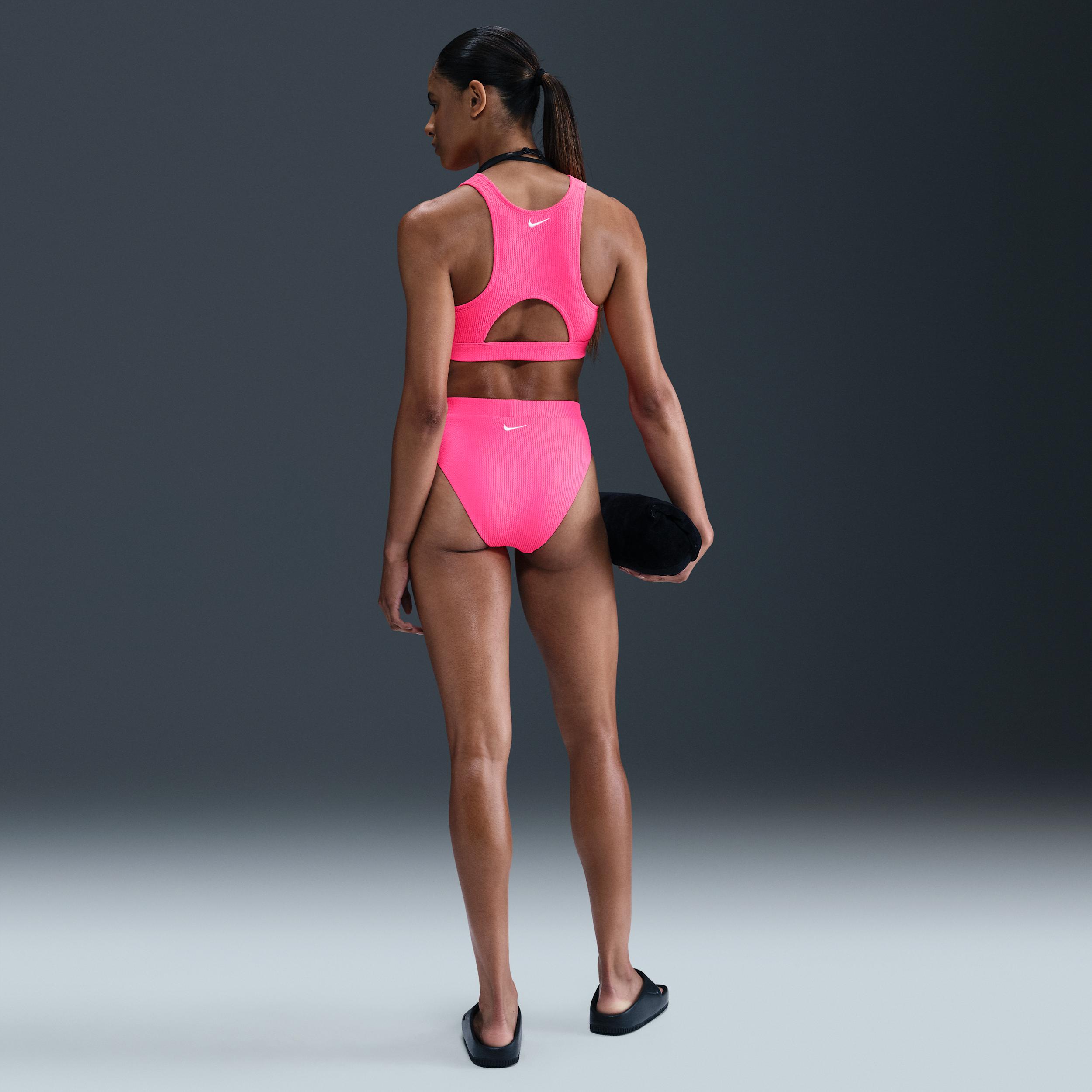 Nike Womens Swim Elevated Essential High-Neck Bikini Top | NESSF269-678 Product Image