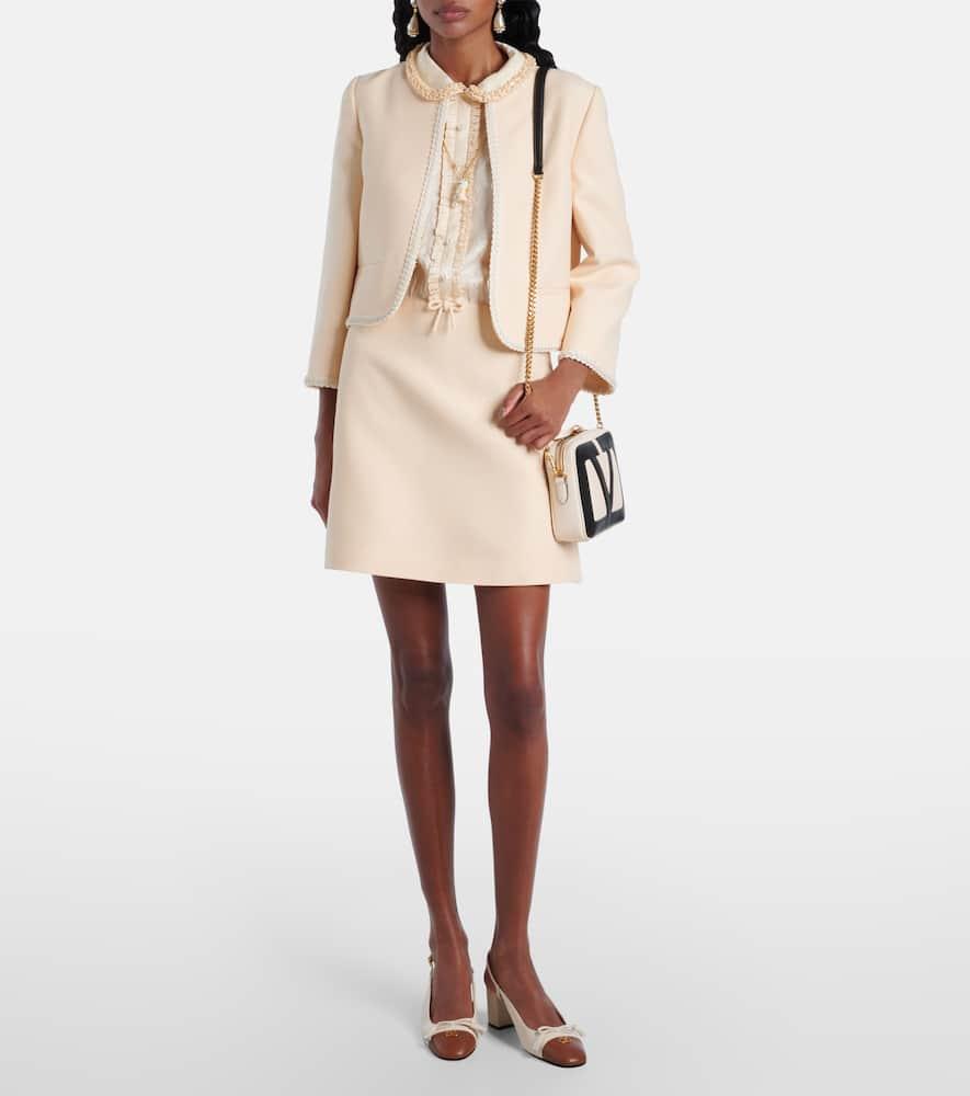 VALENTINO GARAVANI Leather Vlogo Signature Pumps With Slingback Strap In Neutral Product Image