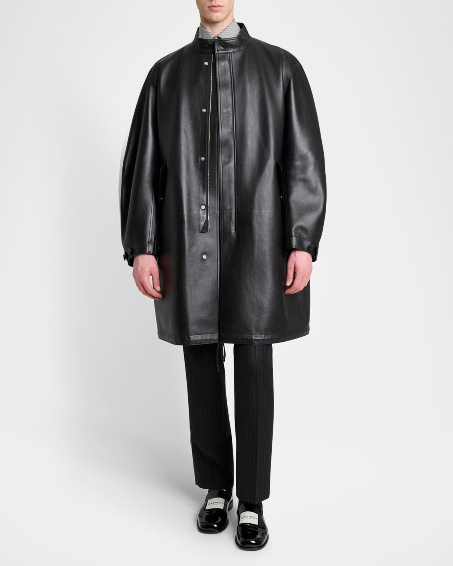 Men's Leather Fishtail Parka  Product Image