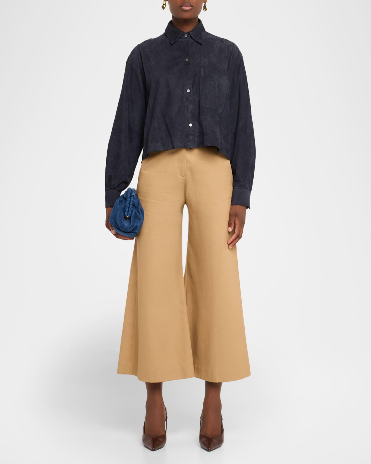 Little Big Joe Suede Button-Front Shirt  Product Image