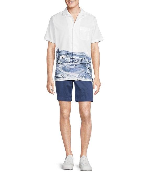 Cremieux Blue Label St. Tropez Short Sleeve Camp Landscape Print Woven Shirt Product Image
