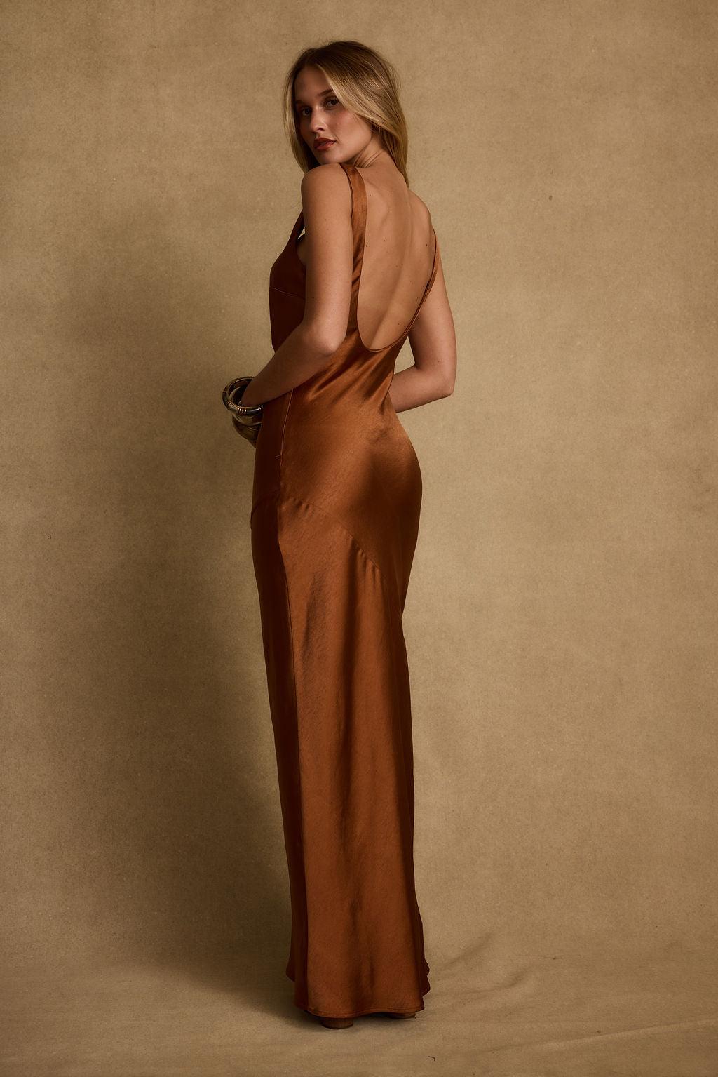 Orion Bronze Maxi Dress Product Image