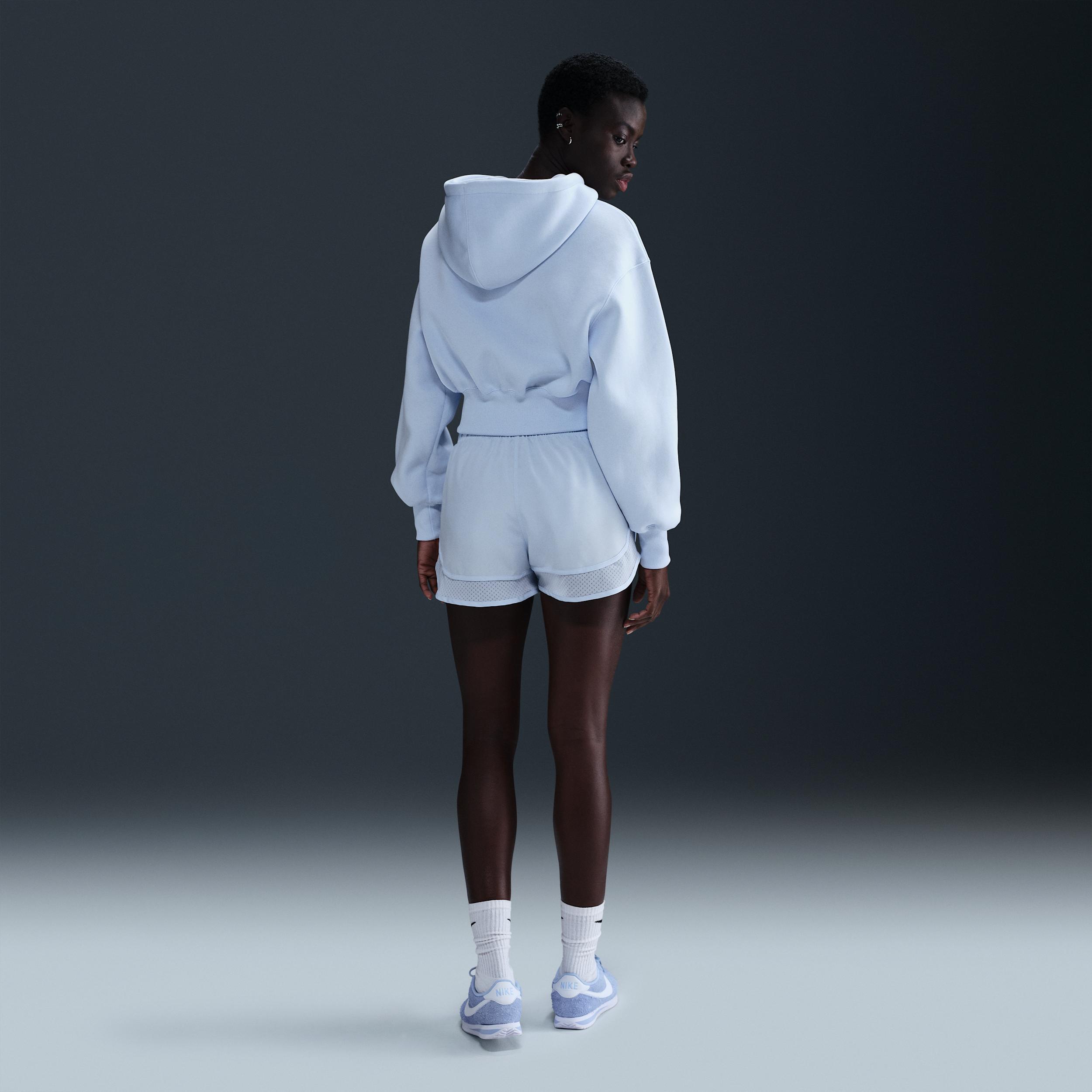 Womens Nike Sportswear Phoenix Fleece Loose Cropped Full-Zip Hoodie | HJ0940-423 Product Image