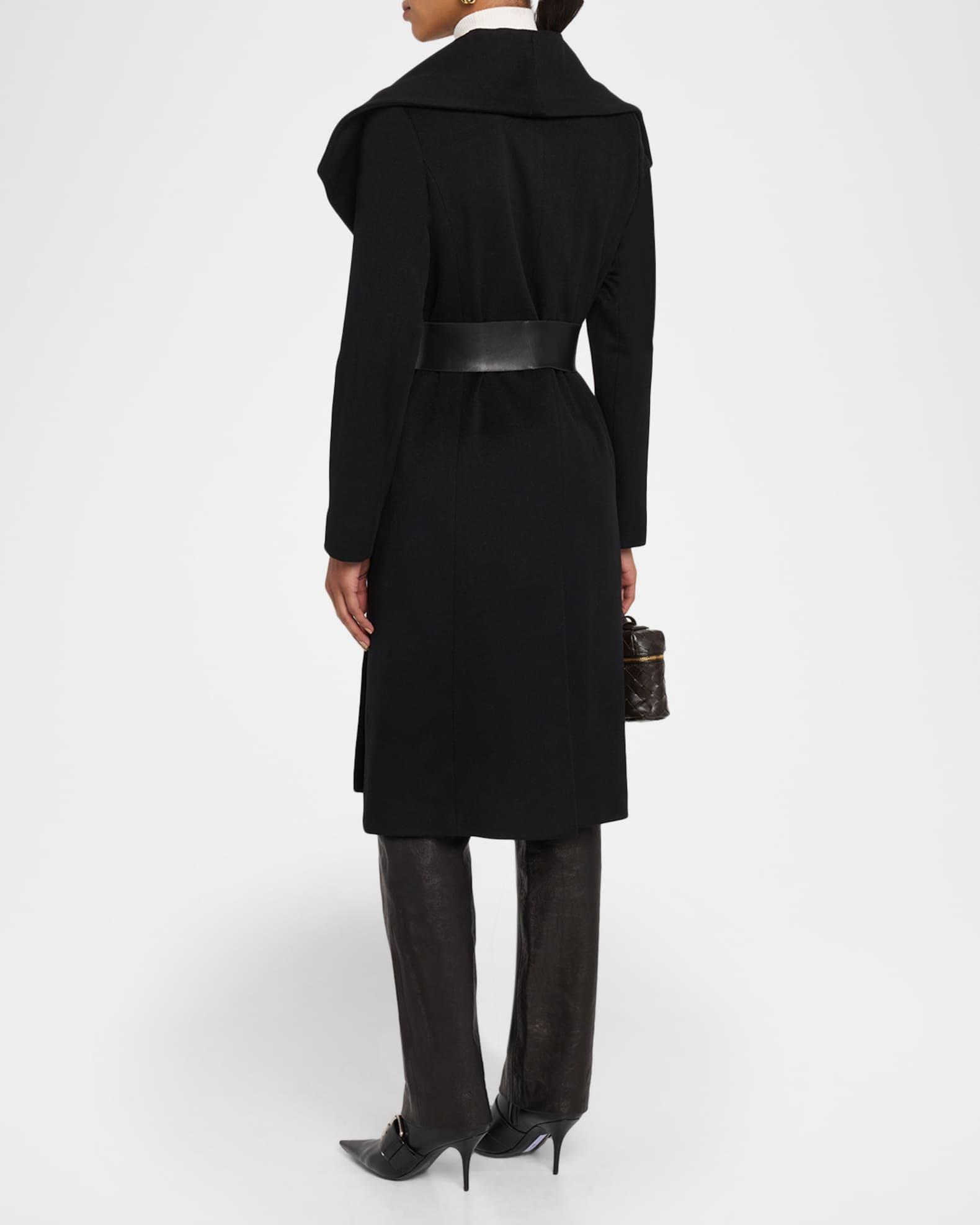 Gemma Wool Wrap Coat with Leather Belt Product Image