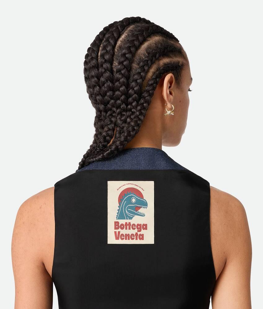 Women's Melange Wool Gilet in Dark indigo Product Image