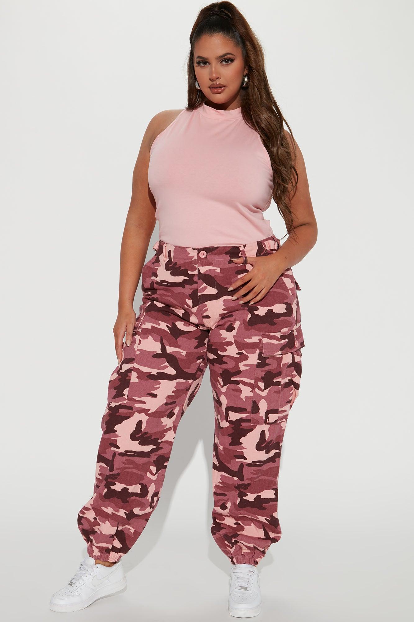 Cadet Kim Oversized Camo Pants - Pink/combo Product Image