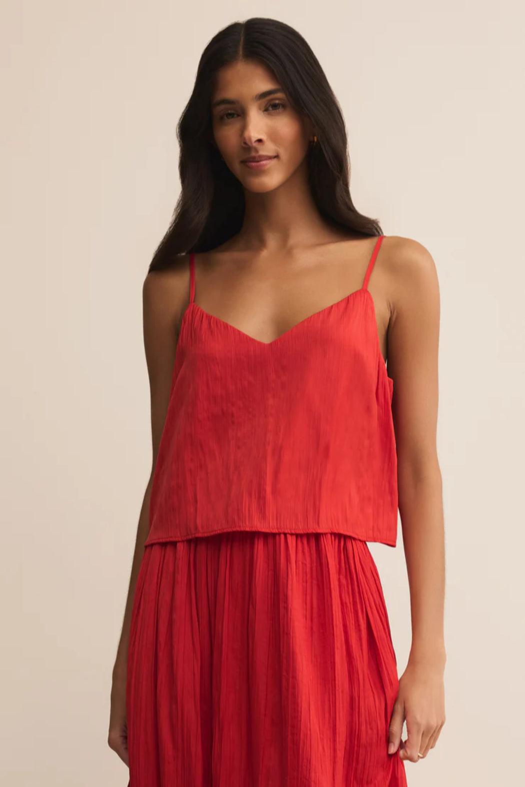 Fiore Crinkle Satin Tank Product Image