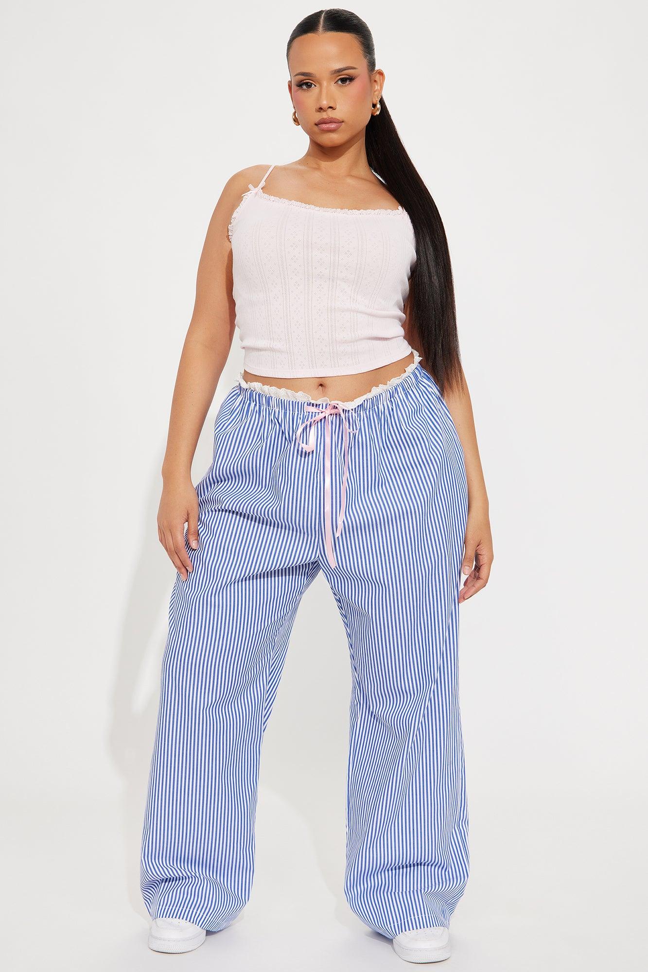 Mabel Striped Pant - Navy/combo Product Image
