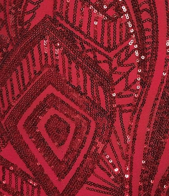 Midnight Doll Spaghetti Strap Placement Sequin Strappy Back Bodycon Mini Dress Product Image