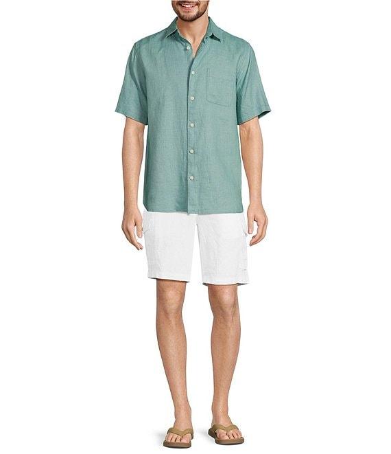 Caribbean Big & Tall Linen Short Sleeve Woven Shirt Product Image