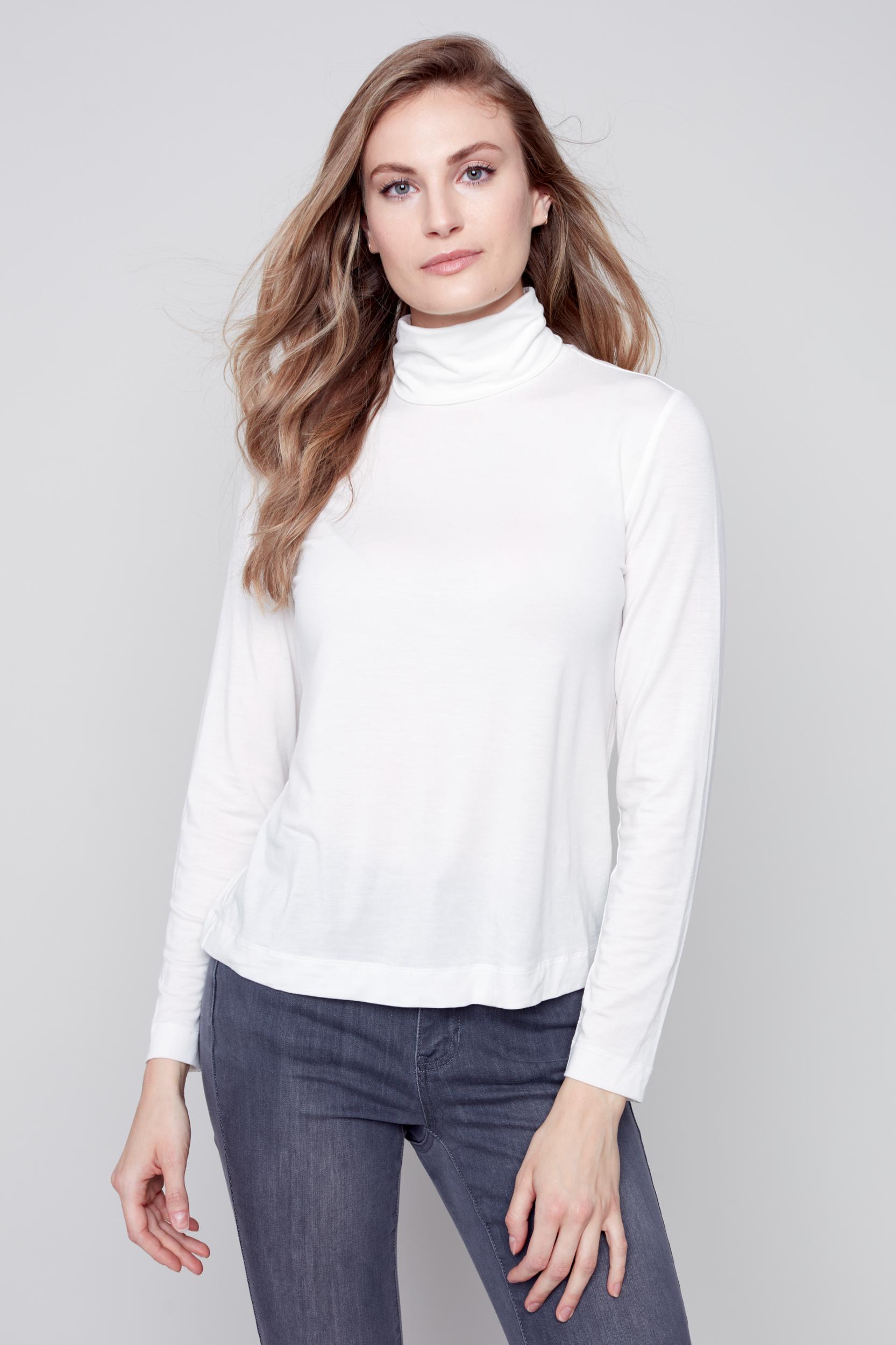 Mock Neck Set In Long Sleeve Top Product Image