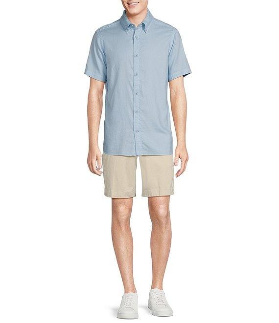Cremieux Blue Label Solid Garment-Dyed Oxford Short Sleeve Woven Shirt Product Image