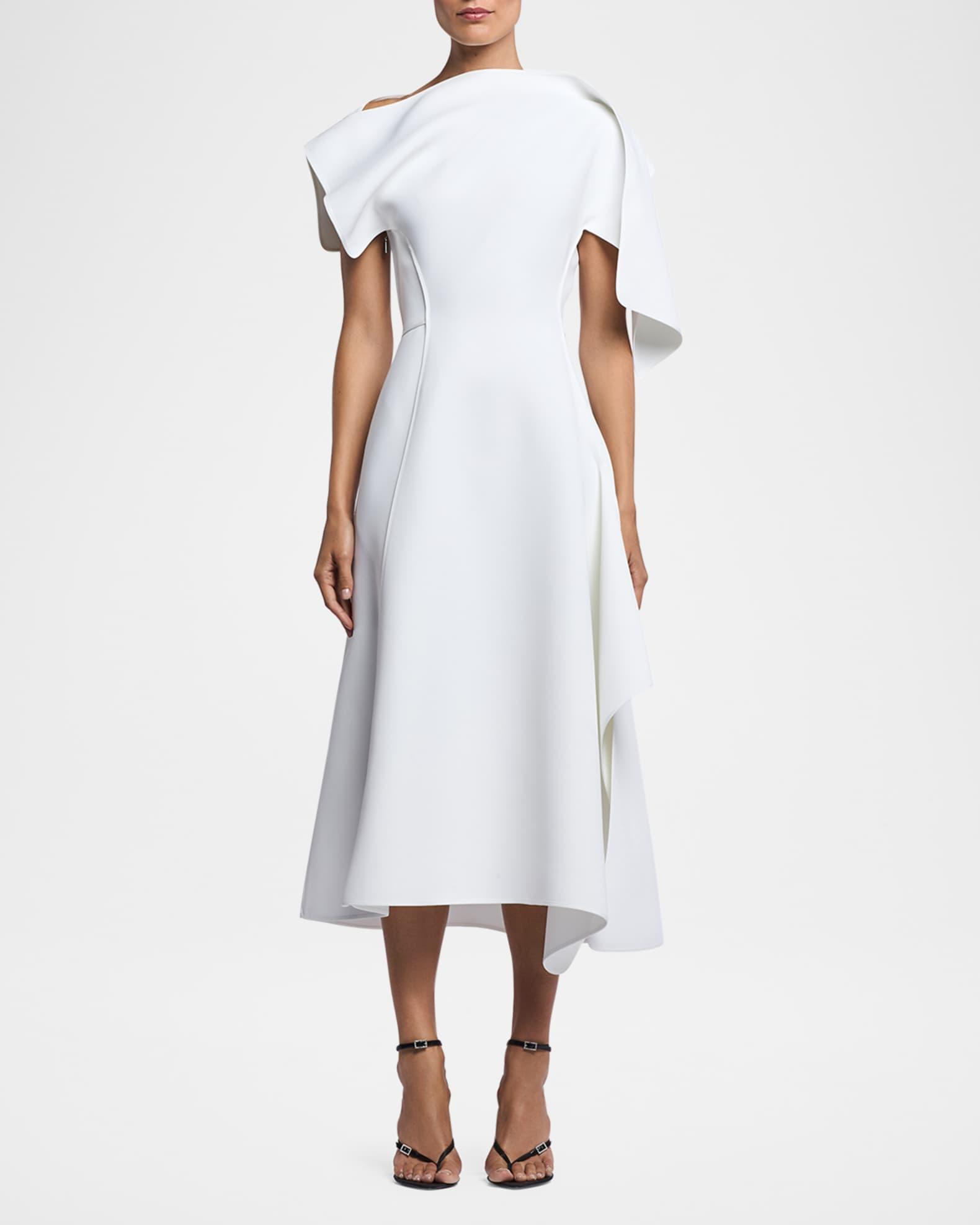 Diadem Off-The-Shoulder Short-Sleeve Midi Dress Product Image