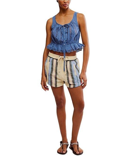 Free People Kalli Yarn-Dyed Stripe Pull-On Shorts Product Image