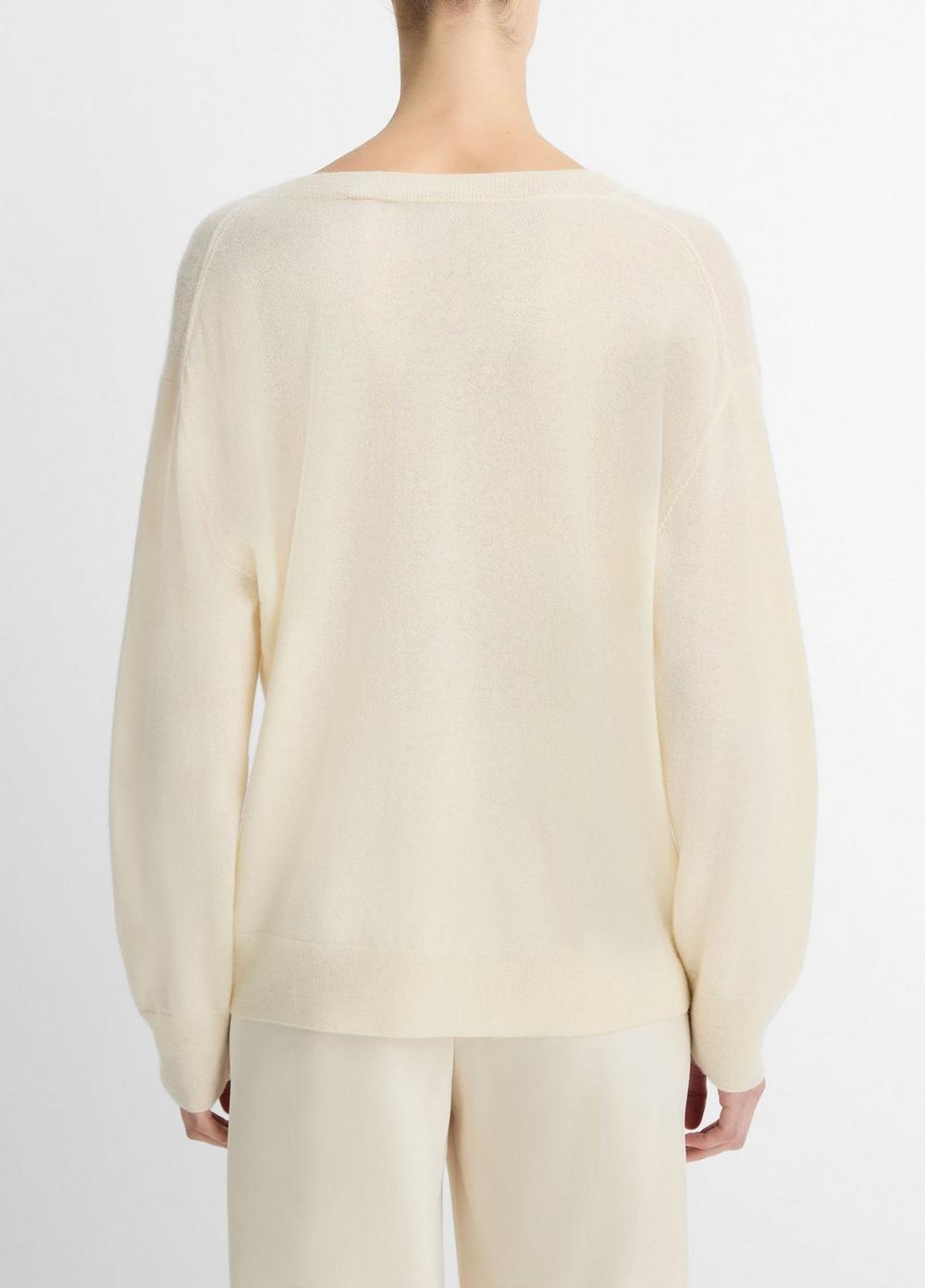 Cashmere-Silk Deep V-Neck Sweater Product Image