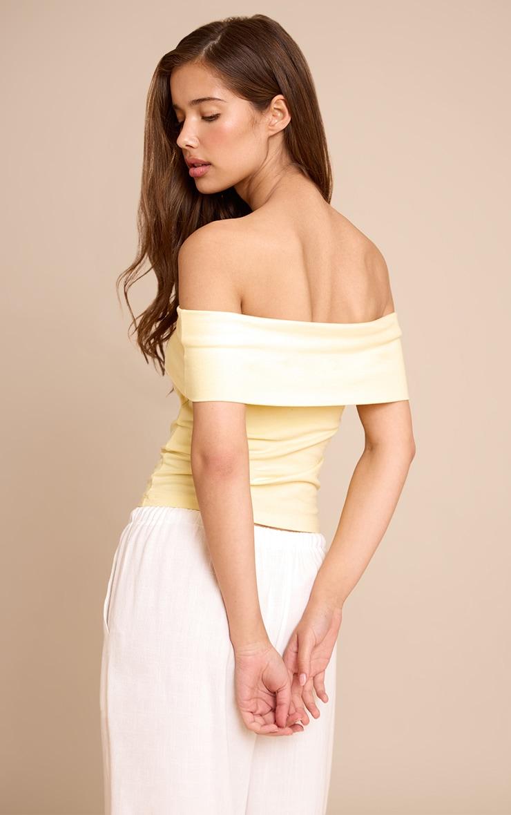 Butter Cream Soft Cotton Bardot Top Product Image