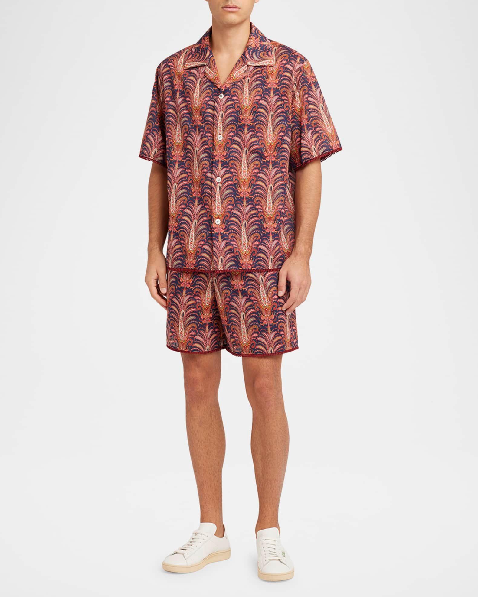 Men's Royco V Logo Calfskin Low-Top Sneakers Product Image